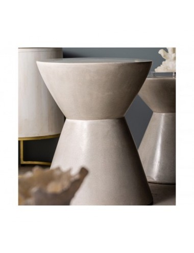 Mesa Auxiliar Telfs Cemento 48x48x57 Estilo Contemporáneo - 5