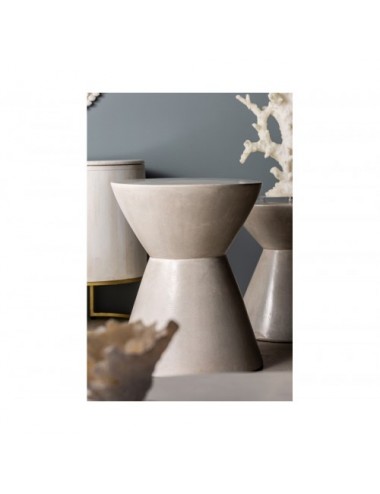 Mesa Auxiliar Telfs Cemento 48x48x57 Estilo Contemporáneo - 6