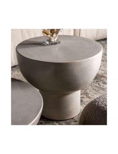Mesa Auxiliar Telfs Cemento 54x54x46 Estilo Contemporáneo - 6