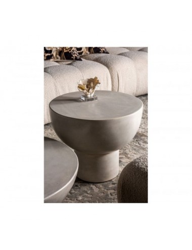 Mesa Auxiliar Telfs Cemento 54x54x46 Estilo Contemporáneo - 7