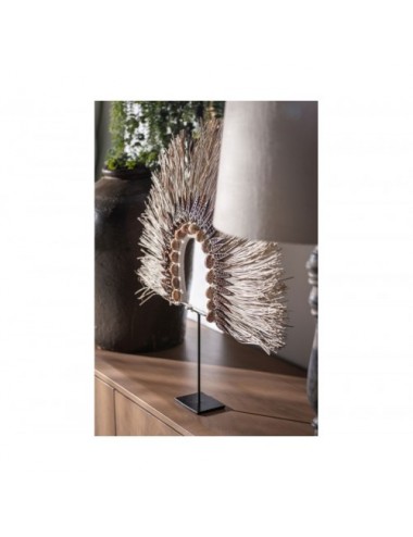 Figura Decorativa Fibra Natural 62x7x64 Estilo Étnico - 4