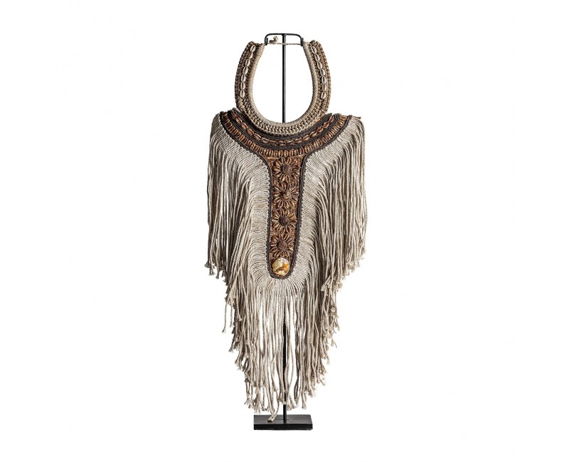 Figura Decorativa Fibra Natural 34x12x82 Estilo Étnico - 1