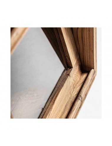 Vitrina Backlyn Madera De Teka Reciclada 85x46x211 Estilo Nórdico - 4