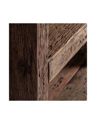 Librería Walding Madera Recuperada 116x35x220 Estilo Industrial - 14