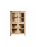 Vitrina Carrik Madera De Mango Reciclada 126x44x198 Estilo Colonial - 1