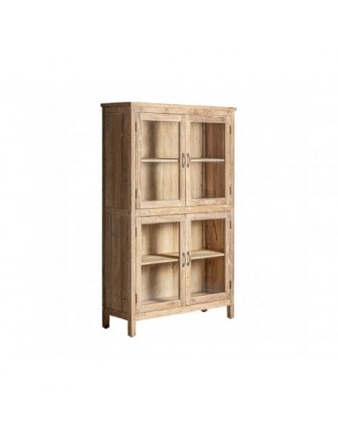 Vitrina Carrik Madera De Mango Reciclada 126x44x198 Estilo Colonial - 1