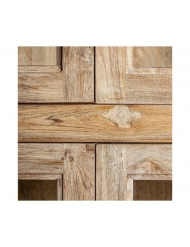 Vitrina Carrik Madera De Mango Reciclada 126x44x198 Estilo Colonial - 6