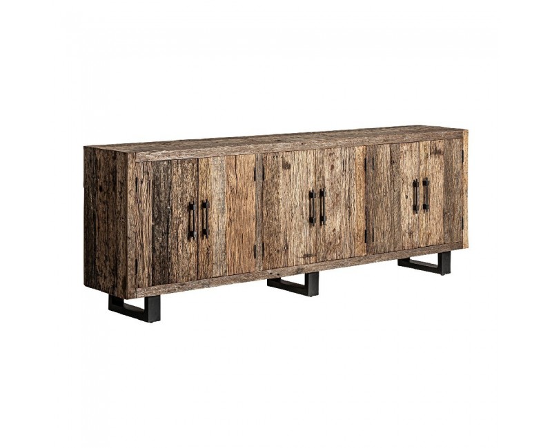 Aparador Carrik Madera Recuperada 254x46x91 Estilo Colonial - 1