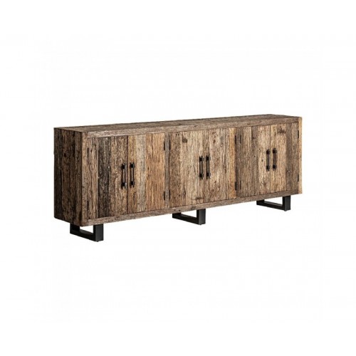 Aparador Carrik Madera Recuperada 254x46x91 Estilo Colonial - 1