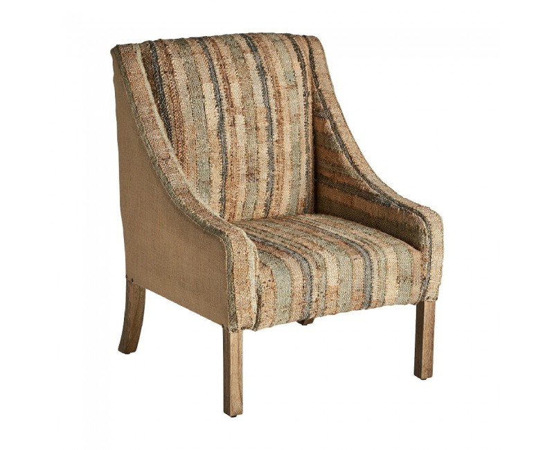 Sillón Nairn Yute 70x74x93 Estilo Vintage - 1