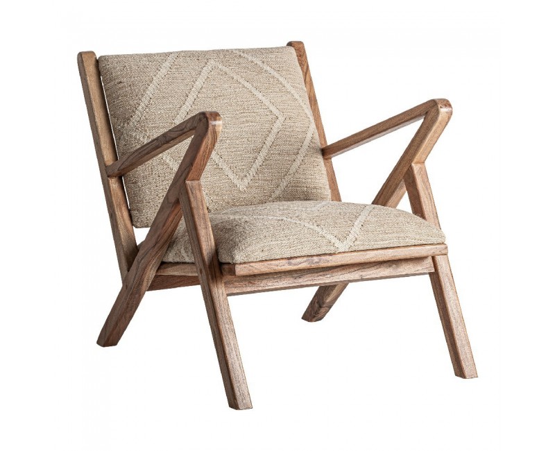 Sillón Elgin Yute 62x83x72 Estilo Vintage - 1