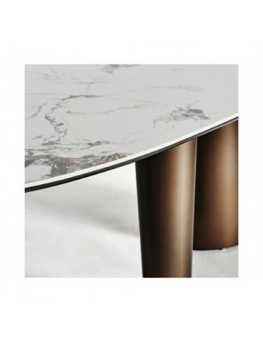 Mesa Comedor Laggan Acero 240x105x76 Estilo Art Deco - 6