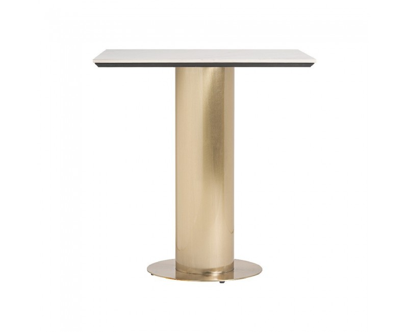 Mesa Bar Naustdal Acero 70x70x76 Estilo Art Deco - 1