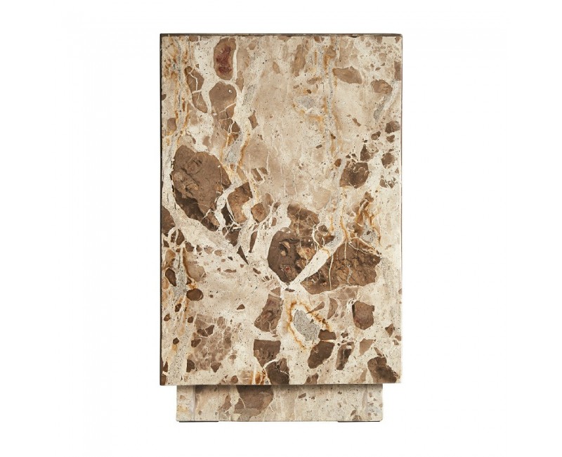 Mesa Auxiliar Grov Mármol 30x30x48 Estilo Art Deco - 1