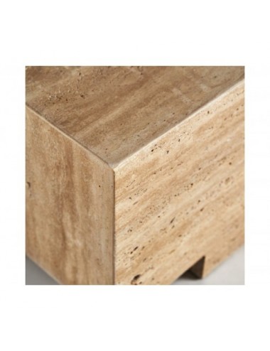 Mesa De Centro Norddal Travertino 96x56x30 Estilo Art Deco - 3