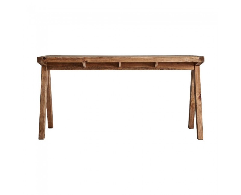 Escritorio Crissey Madera De Pino Reciclado 148x80x75 Estilo Contemporáneo - 1