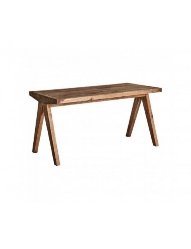 Escritorio Crissey Madera De Pino Reciclado 148x80x75 Estilo Contemporáneo - 1