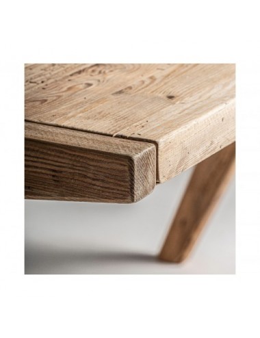 Escritorio Crissey Madera De Pino Reciclado 148x80x75 Estilo Contemporáneo - 6