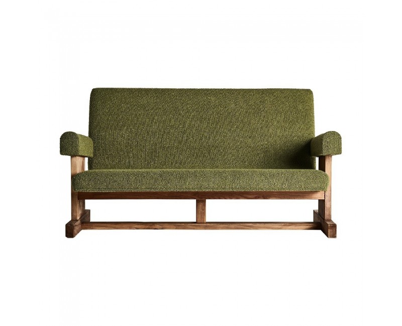 Sofá Creusot Madera De Pino Reciclado 159x85x85 Estilo Colonial - 1