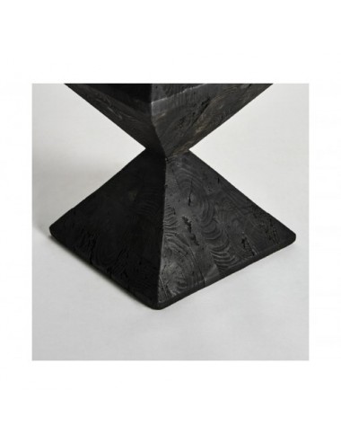 Peana Vievy Madera De Pino Reciclado 34x34x116,5 Estilo Art Deco - 4