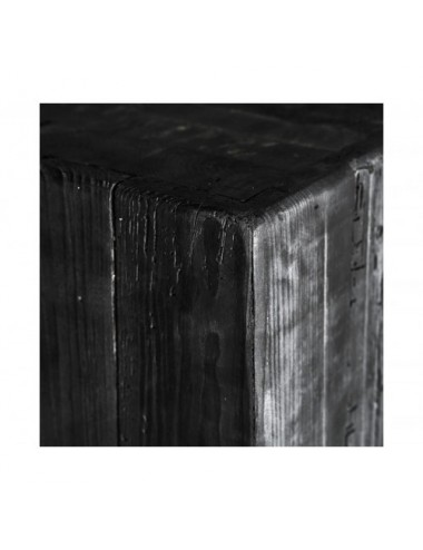 Peana Vievy Madera De Pino Reciclado 40x40x120 Estilo Art Deco - 3