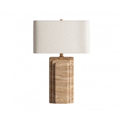 Lámpara De Sobremesa Travertino 42x25x67 Estilo Art Deco - 1