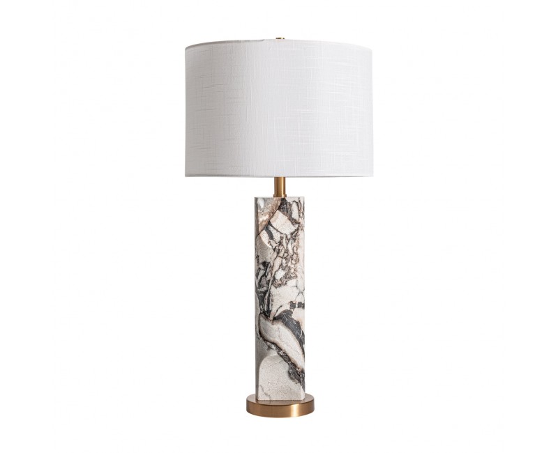 Lámpara De Sobremesa Mármol 40x40x75 Estilo Art Deco - 1