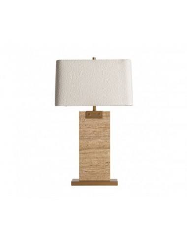 Lámpara De Sobremesa Travertino 47x26x78 Estilo Art Deco - 1