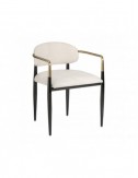 Silla Laggan Acero 54x54x78 Estilo Art Deco - 1