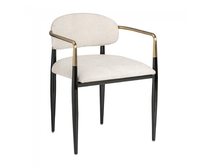 Silla Laggan Acero 54x54x78 Estilo Art Deco - 1