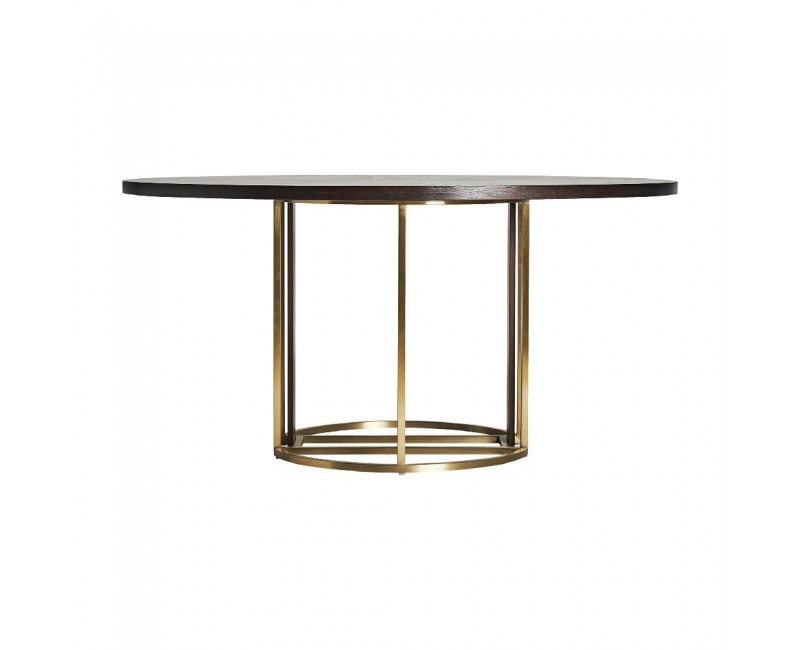 Mesa Comedor Leira Acero 150x150x75 Estilo Art Deco - 1