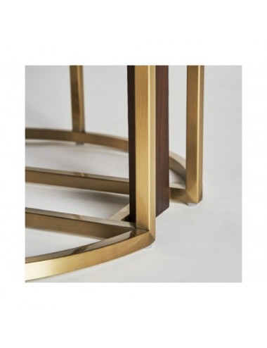 Mesa Comedor Leira Acero 150x150x75 Estilo Art Deco - 4