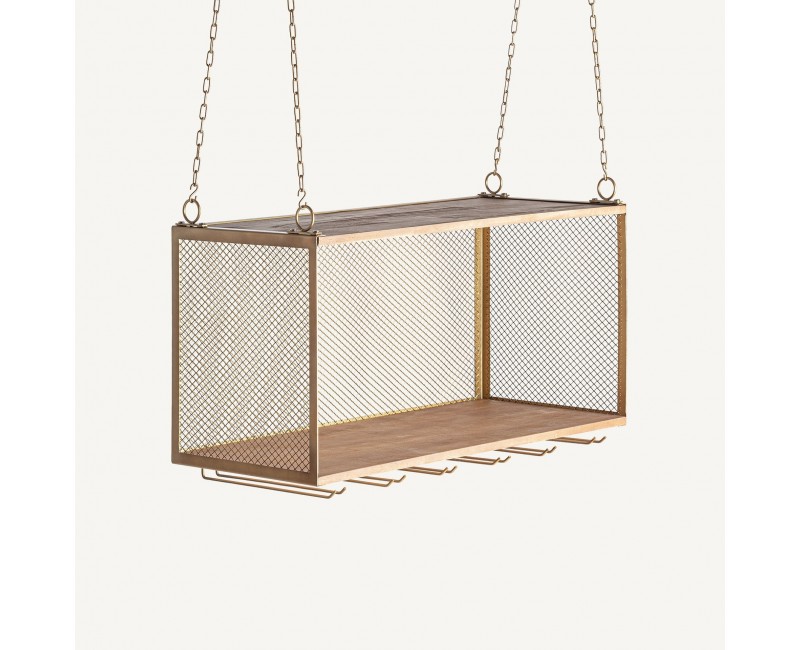 Mueble Bar Alleghe Acero 80x35x50 Estilo Art Deco - 1