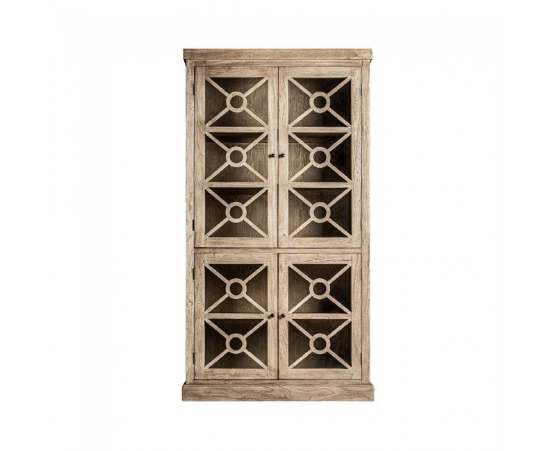 Vitrina Gubin Madera De Olmo 112x41x205 Estilo Colonial - 1