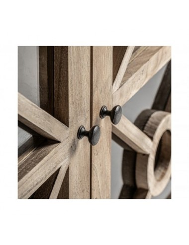 Vitrina Gubin Madera De Olmo 112x41x205 Estilo Colonial - 5