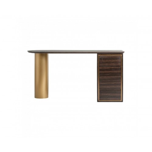 Escritorio Cheb Madera De Pino 150x70x76 Estilo Art Deco - 1