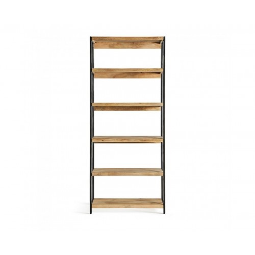 Estanteria Buia Madera De Mango 90x40x214 Estilo Industrial - 1