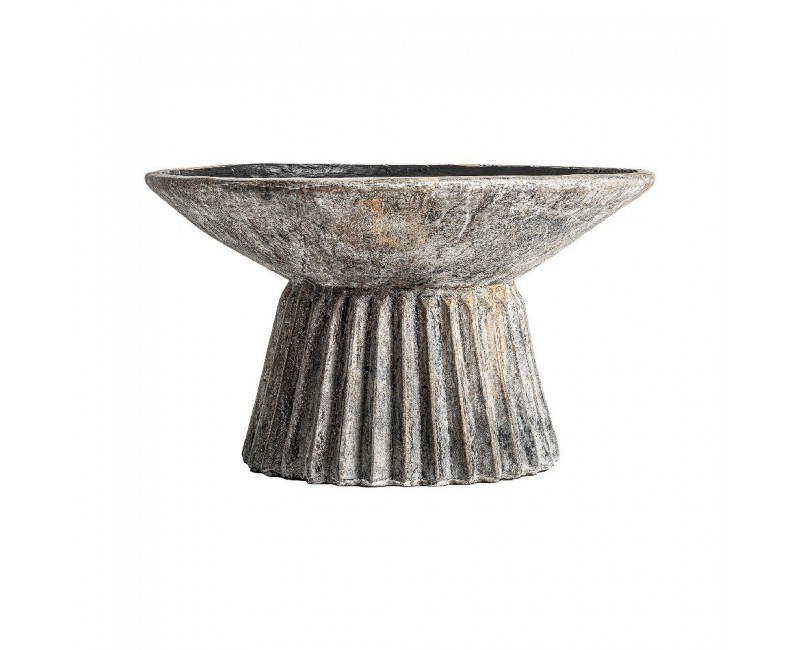 Ánfora Plissé Stone Cemento 81x81x48 Estilo Clásico - 1