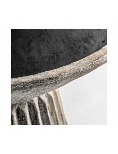 Ánfora Plissé Stone Cemento 81x81x48 Estilo Clásico - 3