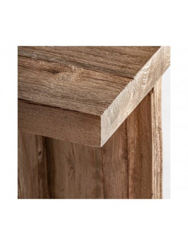 Mesa Auxiliar Pure Madera De Teka Reciclada 40x40x50 Estilo Colonial - 3