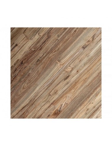 Mesa Auxiliar Pure Madera De Teka Reciclada 40x40x50 Estilo Colonial - 4