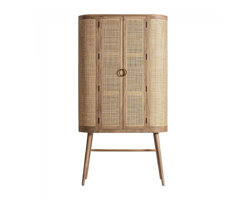 Armario Beckley Madera De Mango 105x45x180 Estilo Contemporáneo - 1