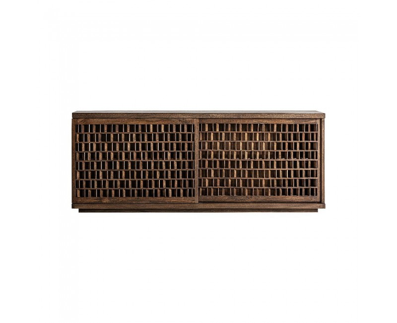 Aparador Kladno Madera De Mango 205x44x80 Estilo Art Deco - 1