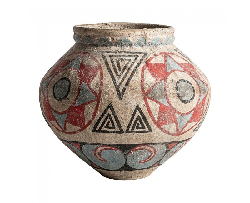 Jarrón Heneo Terracota 40x40x46 Estilo Étnico - 1