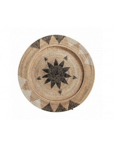 Plato Decorativo Ratán 70x70x6 Estilo Boho - 1