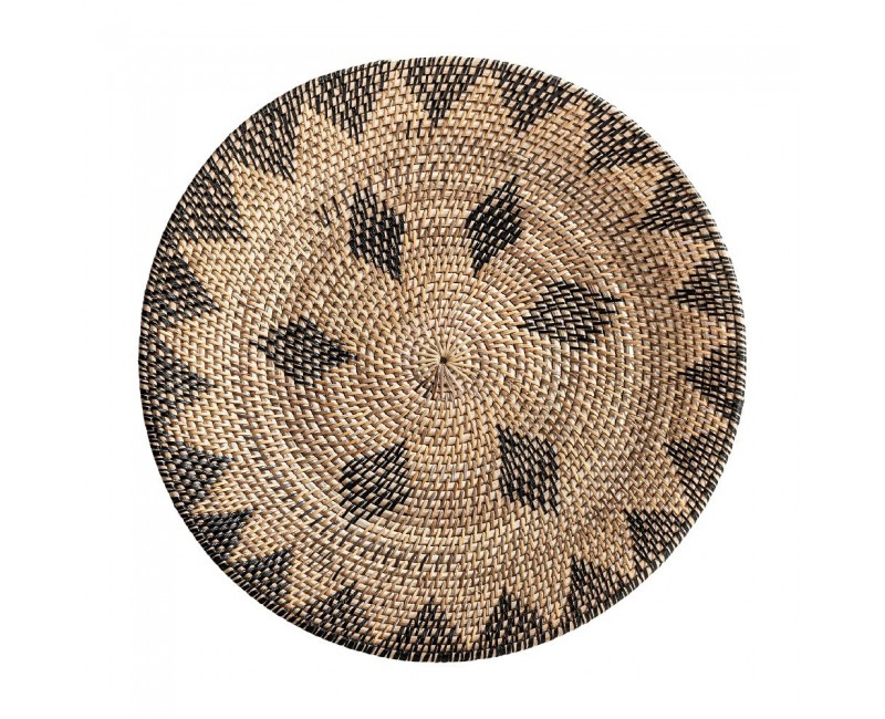Plato Decorativo Ratán 50x50x6 Estilo Boho - 1