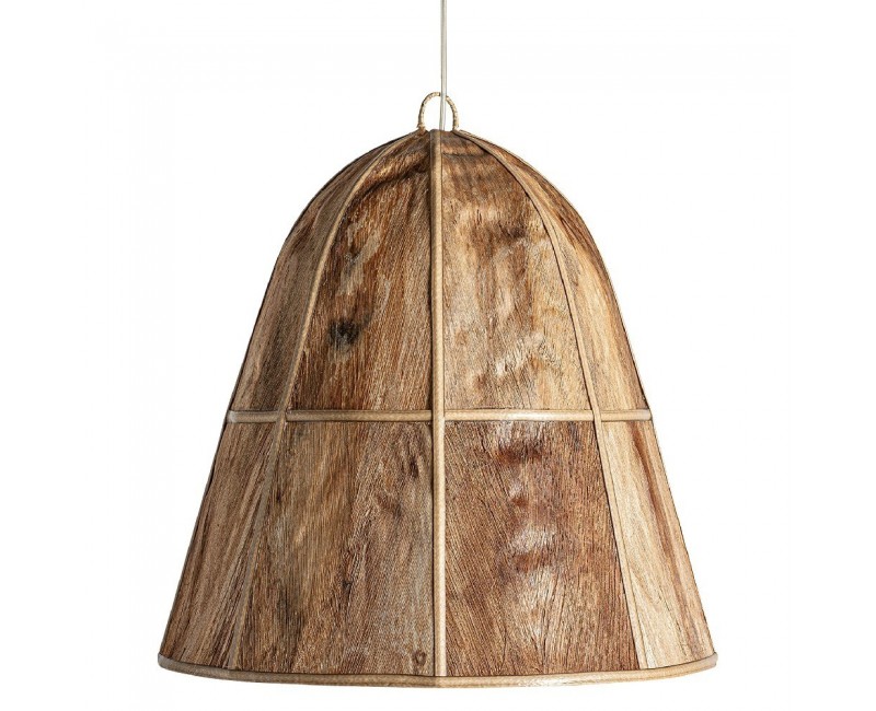 Lámpara De Colgar Madera De Coco 60x60x63 Estilo Boho - 1