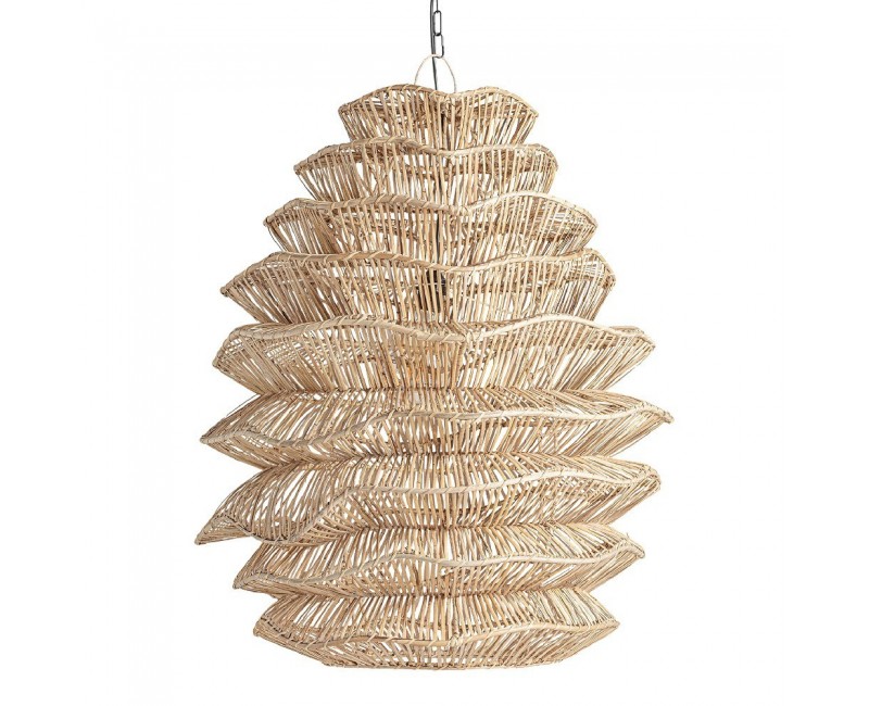 Lámpara De Colgar Ratán 61x61x65 Estilo Boho - 1