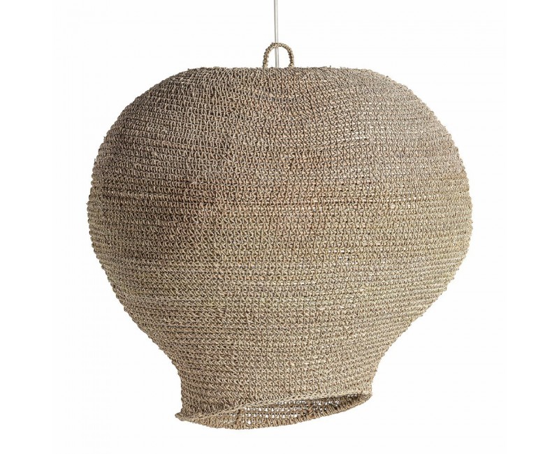 Lámpara De Colgar Igotz Madera Palma 58x58x70 Estilo Boho - 1