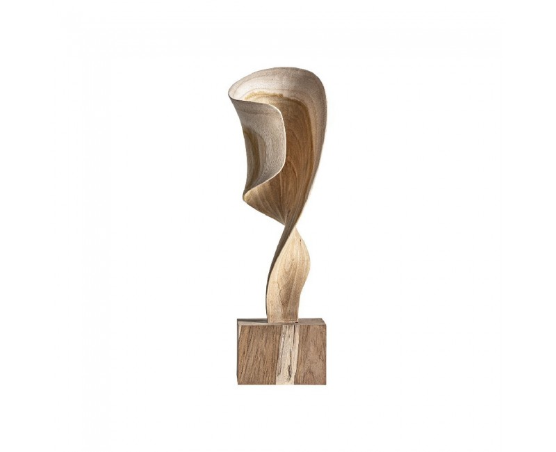 Figura Decorativa Blayen Madera De Teka 17x17x52 Estilo Étnico - 1